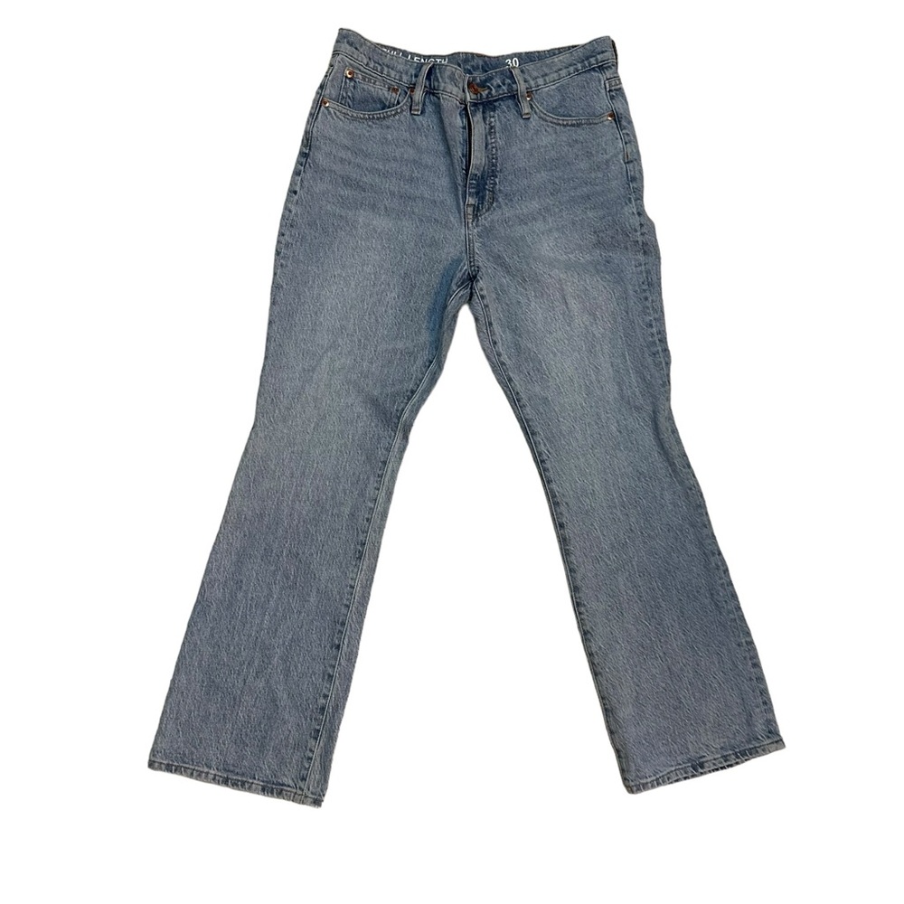 J CREW Jeans Womens 30 Full-Length Demi Boot Cut 100% Cotton BF566 Light Indigo